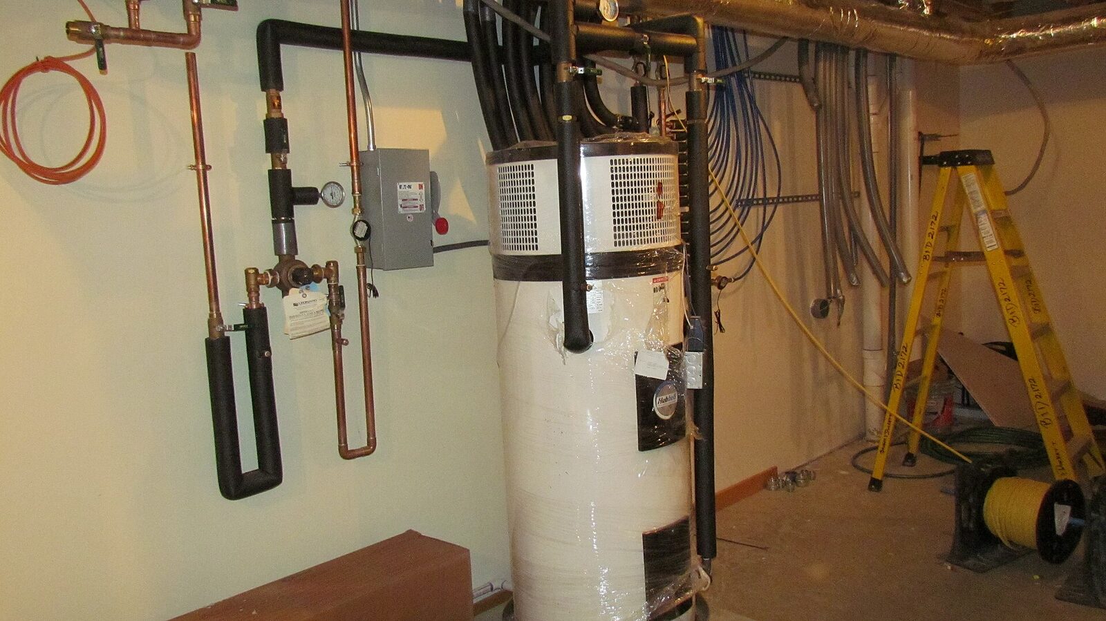 A heat pump water heater in a test facility at NIST.